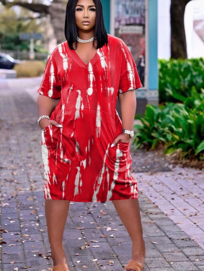 Fashion Printed Plus Size Dress